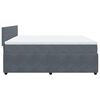 vidaXL Boxspring met matras fluweel donkergrijs 200x200 cm