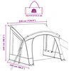 vidaXL Caravan Tent 3-Persoon Grijs en Oranje 252 x 245 x 245 cm