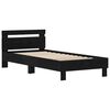 vidaXL Bedframe met hoofdeinde Zwart Eiken 98.5 x 200 cm Bewerkt hout