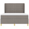 vidaXL Boxspringbed met matras met hoofdeinde Taupe 200 x 140 cm Stof