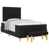 vidaXL Boxspring bed met kussen met hoofdeinde Zwart 200 x 120 cm Stof