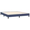 vidaXL Boxspring met matras en LED stof blauw 180x200 cm