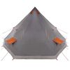 vidaXL Familie Tipi Tent met dak Grijs en Oranje 560 x 560 x 300 cm
