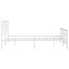 vidaXL Bedframe met hoofd- en voeteneinde metaal wit 150x200 cm