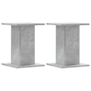 vidaXL Speakerstandaards 2 st 30x30x40 cm bewerkt hout betongrijs