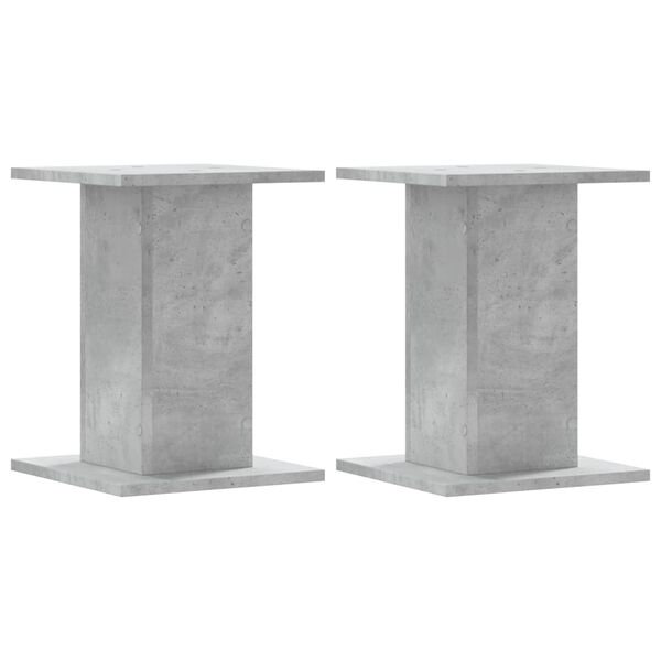vidaXL Speakerstandaards 2 st 30x30x40 cm bewerkt hout betongrijs