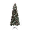 vidaXL Kunstkerstboom met 300 LED Groen 210 cm PVC en Plastic en Staal