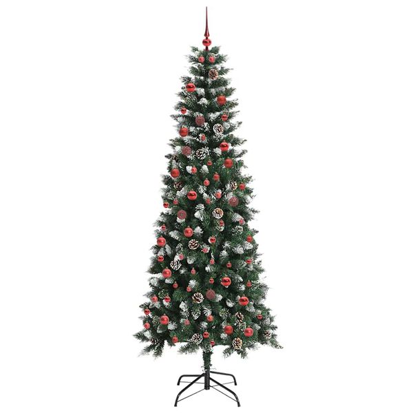 vidaXL Kunstkerstboom met 300 LED Groen 210 cm PVC en Plastic en Staal