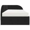 vidaXL Hoekbedframe met Matras met hoofdeinde 2 pcs Zwart Fluweel