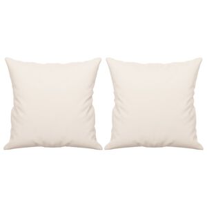 vidaXL Sierkussens 2 st 40x40 cm microvezelstof beige
