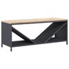 vidaXL Brandhoutrek met houten blad 100,5x35,5x40 cm antracietkleurig