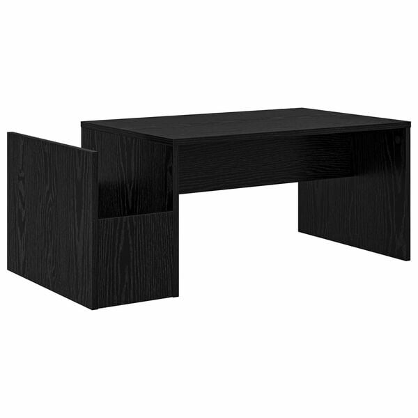 vidaXL Salontafel Zwart Eiken 90 x 45 x 35 cm Bewerkt hout