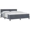 vidaXL Boxspringbed met matras Donkergrijs 180 x 200 cm Fluweel