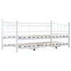 vidaXL Bedframe staal wit 180x200/90x200 cm