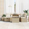 vidaXL Tuin Sofa Set 7 pcs Beige poly rattan