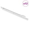 vidaXL Ladegeleider 12 st Wit 350 mm Staal