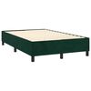 vidaXL Boxspring met matras en LED fluweel donkergroen 120x200 cm