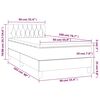 vidaXL Boxspring met matras en LED fluweel donkergroen 90x200 cm