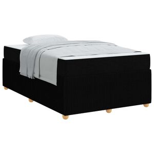 vidaXL Bedframe met matras Zwart 120 x 190 cm Stof