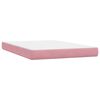 vidaXL Boxspring met matras fluweel roze 160x210 cm