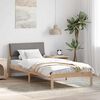 vidaXL Bedframe Bruin en taupe 90 x 200 cm Massief grenenhout
