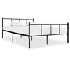 vidaXL Bedframe metaal zwart 140x200 cm