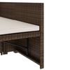 vidaXL 5-delige Loungeset met kussens poly rattan bruin