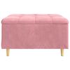 vidaXL Knopkruk met kussen Roze 80 x 80 x 45 cm Fluweel