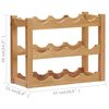 vidaXL Wijnrek voor 12 flessen 47x21x36 cm massief eikenhout