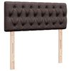 vidaXL Boxspring met matras stof donkerbruin 120x190 cm