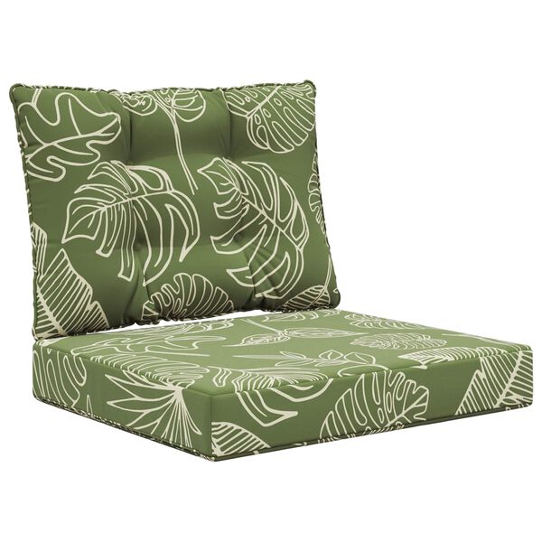 vidaXL Buiten bankkussen 2 pcs Bladontwerp Polyester