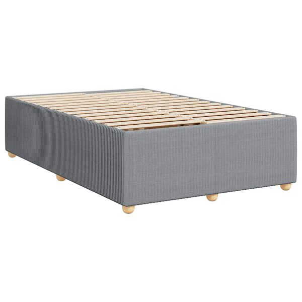 vidaXL Bedframe zonder matras 120x200 cm stof lichtgrijs