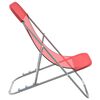 vidaXL Strandstoelen 2 st textileen en gepoedercoat staal rood