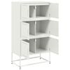 vidaXL Dressoir 68,5x38,5x123,5 cm staal wit