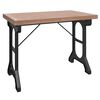 vidaXL Eettafel 110x65x82 cm massief vurenhout en ijzer
