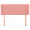 vidaXL Hoofdbord met randen 83x16x78/88 cm fluweel roze