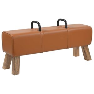 vidaXL Bank Bruin 110 x 30 x 45 cm Echt leer