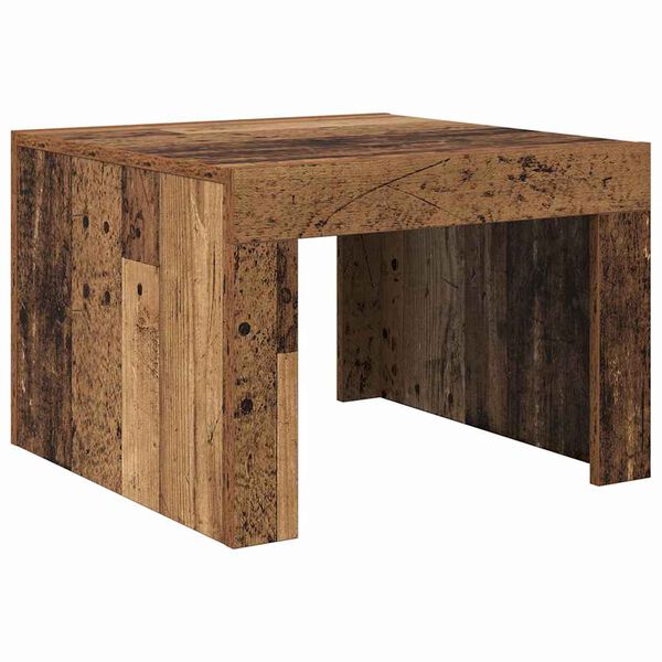 vidaXL Salontafel Oudhout 50 x 50 x 35 cm Bewerkt hout