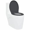 vidaXL Toiletzitting Antraciet 44,8 x 37,3 x 4,2 cm Duroplast