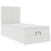 vidaXL Ottoman bed met matras en LED's 100x200cm kunstleer wit