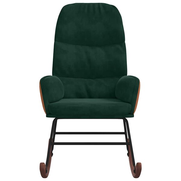 vidaXL Schommelstoel fluweel donkergroen