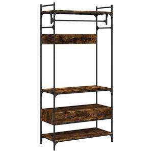 vidaXL Kledingkast met lades 89x39x184,5 cm bewerkt hout gerookt eiken