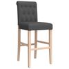 vidaXL Barstoelen 2 st massief rubberhout en stof