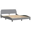 vidaXL Bedframe zonder matras "Hanko" stof lichtgrijs 160x200 cm