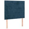 vidaXL Bedframe zonder matras 90x190 cm fluweel donkerblauw