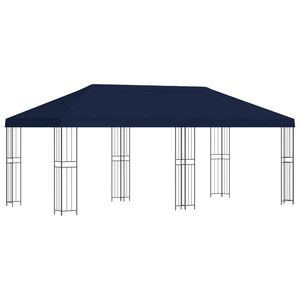 vidaXL Paviljoen met zijwanden 6 x 3 m Blauw Polyester en staal 190