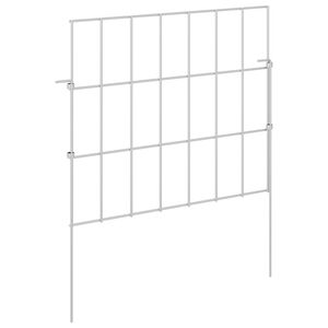 vidaXL Tuin omheining met palen 12 st 35 x 30 cm Gegalvaniseerd staal