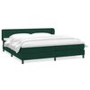 vidaXL Boxspringbed met matrassen 180x220 cm fluweel donkergroen