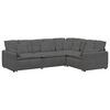 vidaXL Modulaire bank met kussens corduroy stof donkergrijs