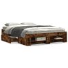 vidaXL Bedframe zonder matras hout gerookt eikenkleurig 140x190 cm